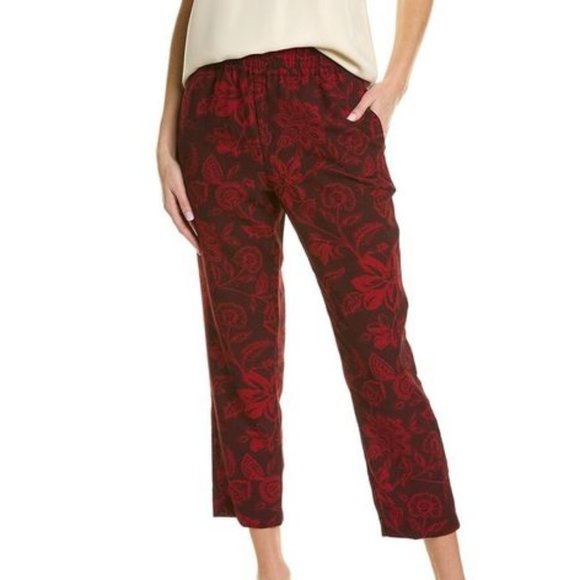 Vince Camuto Pants - Vince Camuto Straight Leg Ankle Pants Desert Summer Cranberry Size M NWT